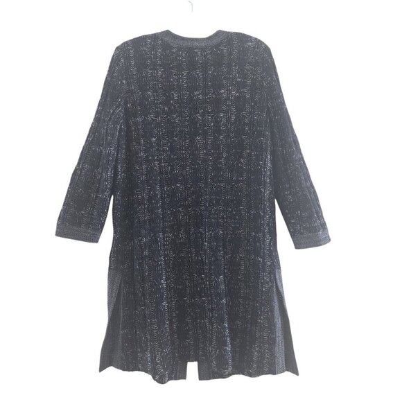 Misook Jacket Black Lose Knit Tweed Button Front Cardigan Coatigan Women Size 0X - Picture 2 of 6